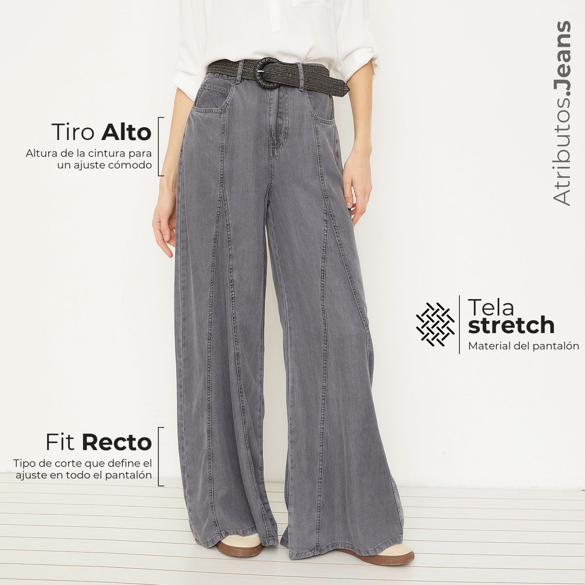 UNIVERSITY CLUB - Jean Recto Mujer Tiro alto University Club