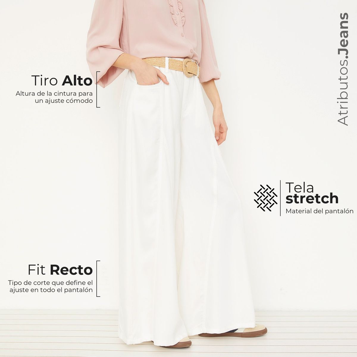 UNIVERSITY CLUB - Jean Recto Mujer Tiro alto University Club