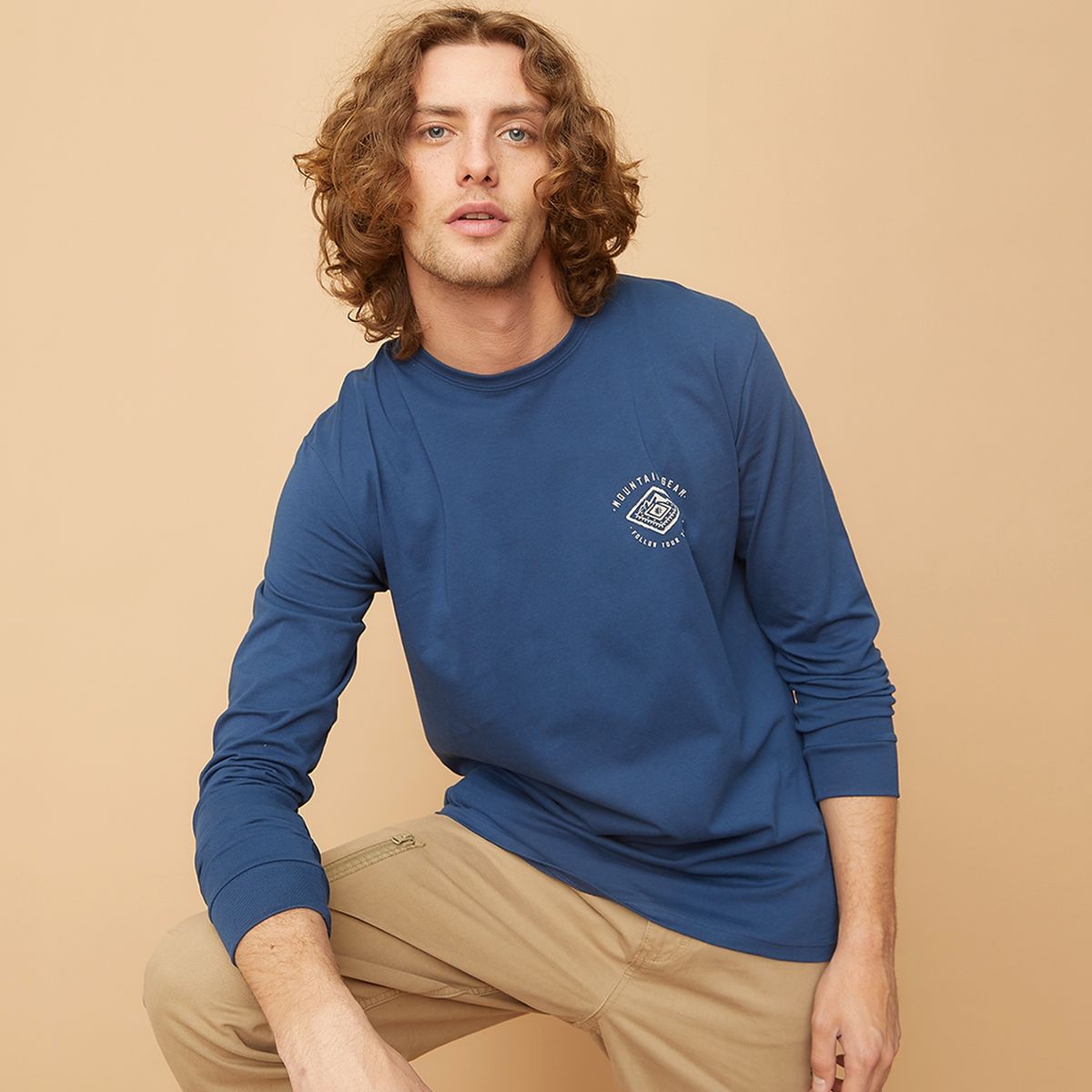 MOUNTAIN GEAR - Camiseta Hombre Manga larga Mountain Gear Outdoor