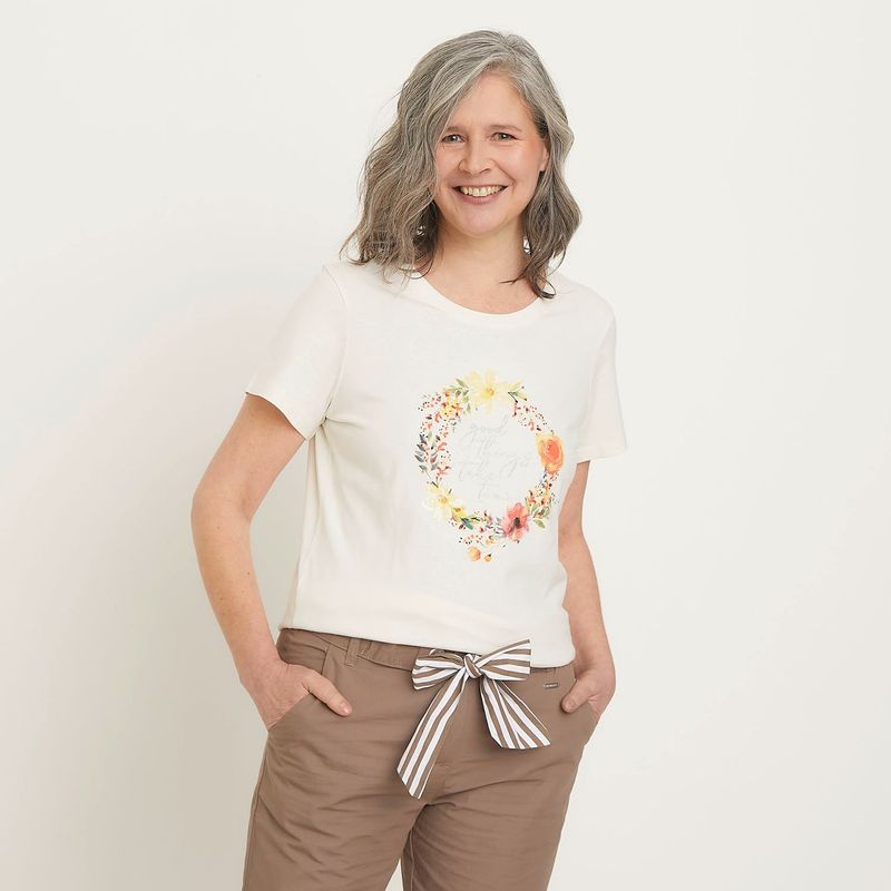 NEWPORT - Camiseta Mujer con Estampado Manga corta Algodón Newport