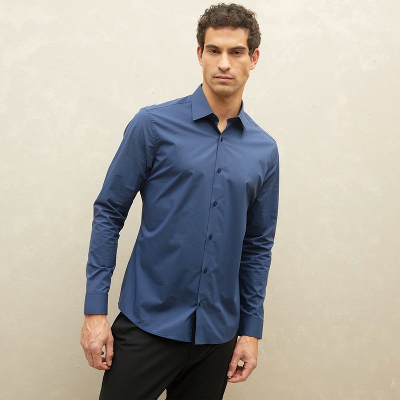WOLF & HANK - Camisa Hombre Manga larga Slim de Algodón WOLF&HANK 