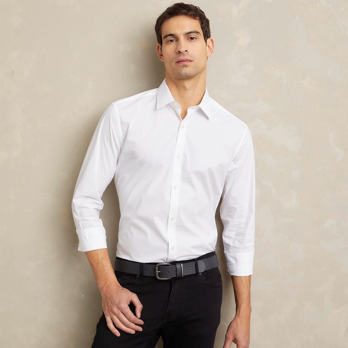 WOLF & HANK - Camisa Hombre Manga larga Slim de Algodón WOLF&HANK 