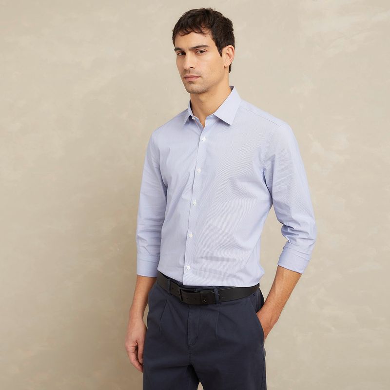WOLF & HANK - Camisa Hombre Manga larga Slim de Algodón WOLF&HANK 