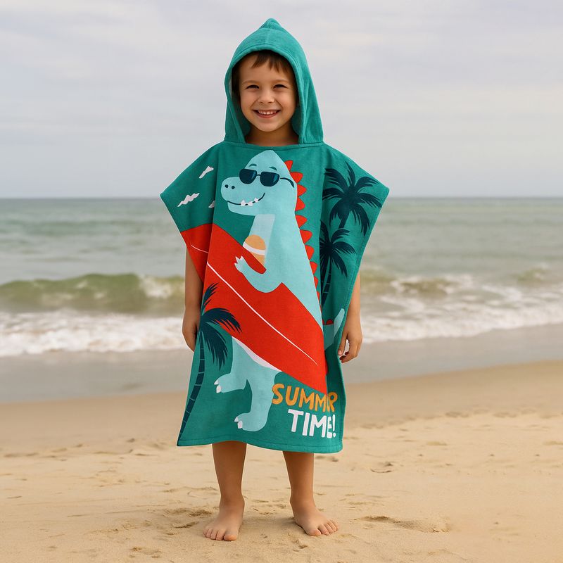 MICA KIDS - Toalla infantil 200 g SURF DINO 60 x 120 cm