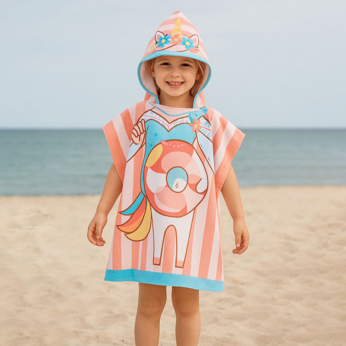 MICA KIDS - Toalla infantil 200 g RAYAS UNI 60 x 120 cm