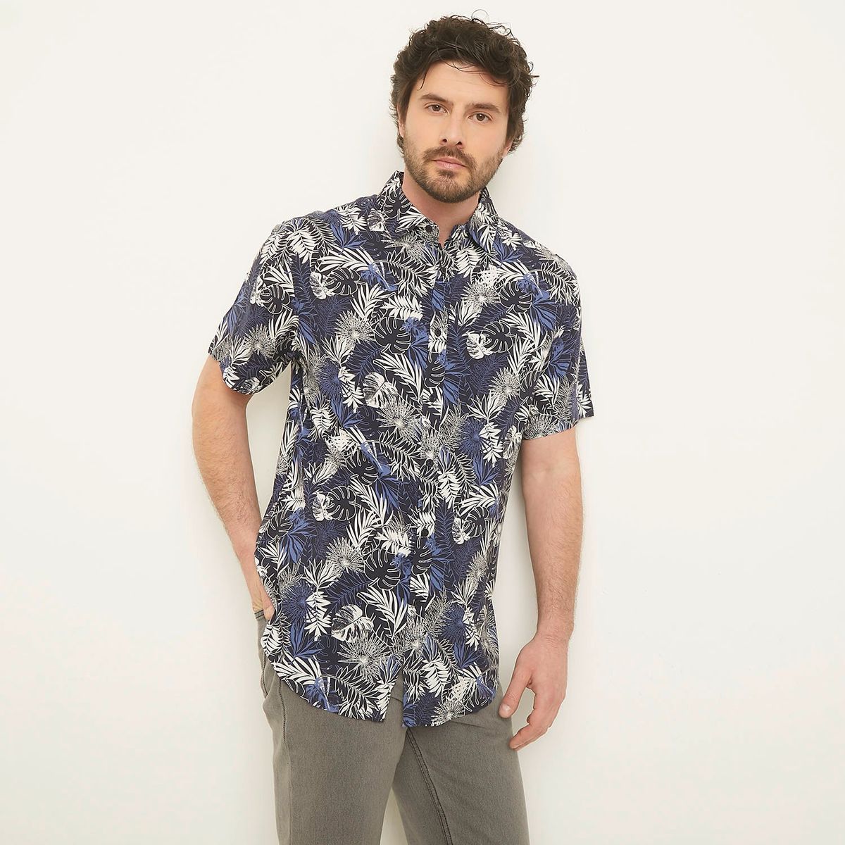 NEWPORT - Camisa Hombre con Estampado Manga corta Newport