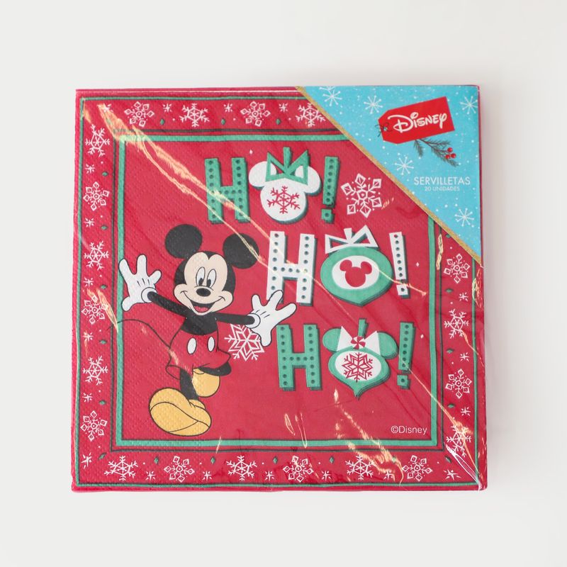 DISNEY - Servilleta de navidad de Mickey Mouse 30 x 30 cm Disney 