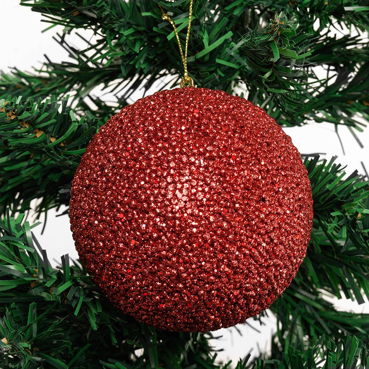 MICA - Bola de Navidad Roja 10 cm