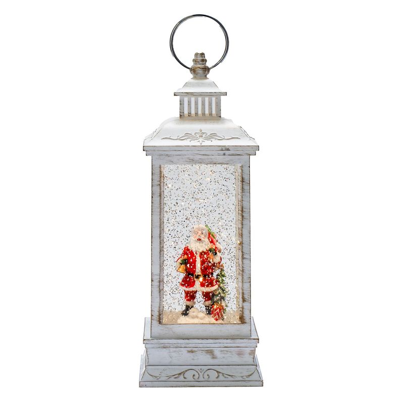 MICA - Farol navideño Papà Noel con luz led  27 x 11  cm Mica