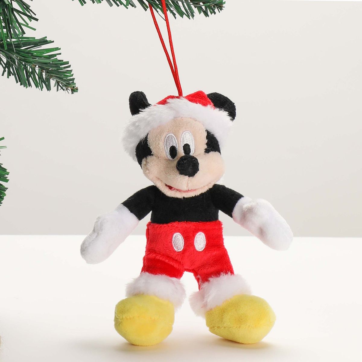 DISNEY - Peluche colgante para árbol de navidad Mickey Mouse Navideño 10 cm Disney