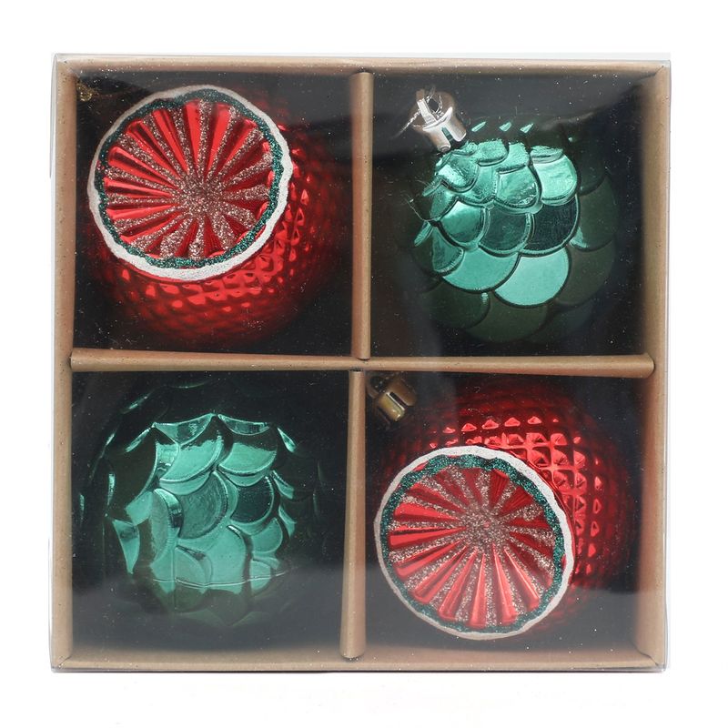 MICA - Bolas de navidad 7 cm set X 4 Mica