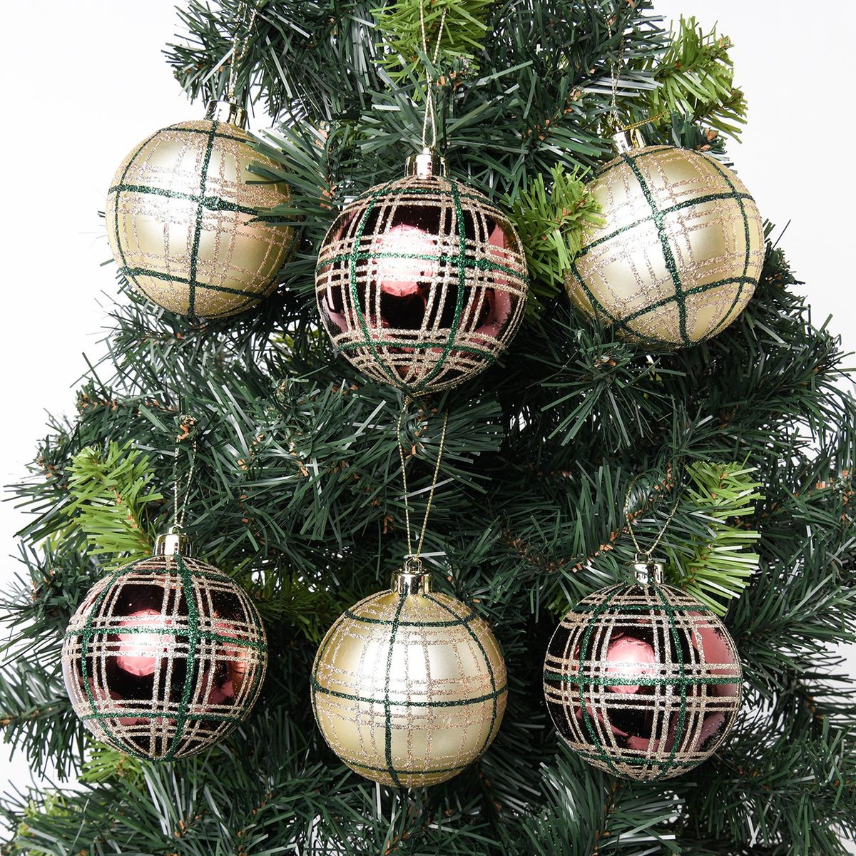 MICA - Bola de Navidad Multicolor: Set x6 8 cm