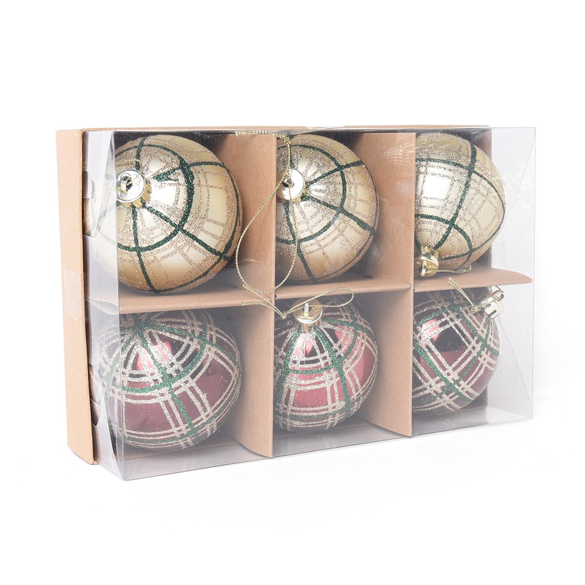MICA - Bola de Navidad Multicolor: Set x6 8 cm