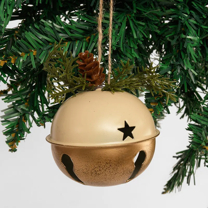 MICA - Bola de Navidad Cascabel Crema 8 cm