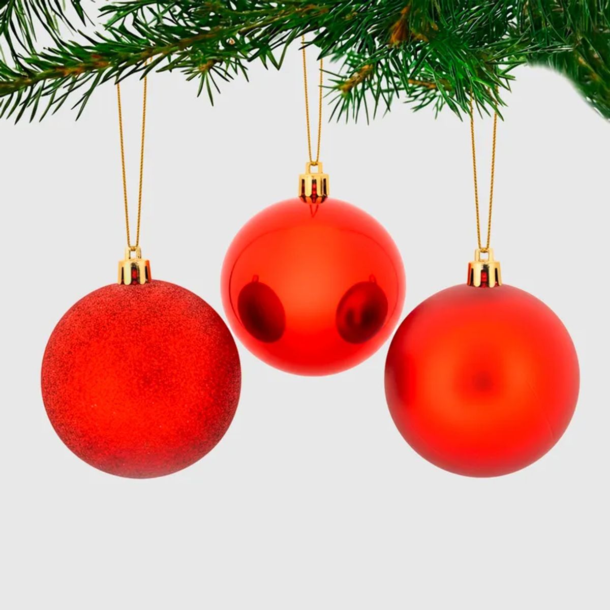MICA - Bola de Navidad Roja: Set x10 7cm
