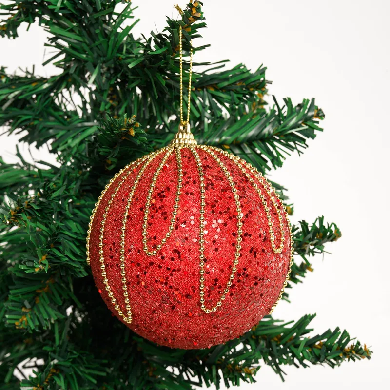 MICA - Bola de Navidad Roja 10 cm