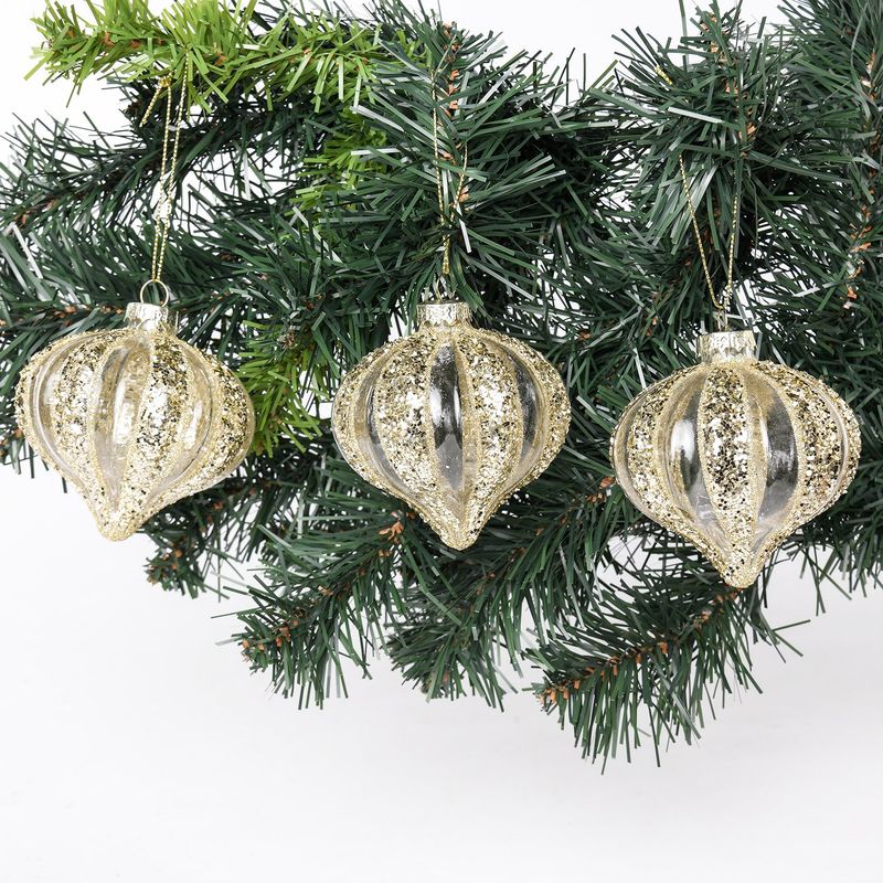 MICA - Bola de Navidad Dorada: Set x3 8 cm