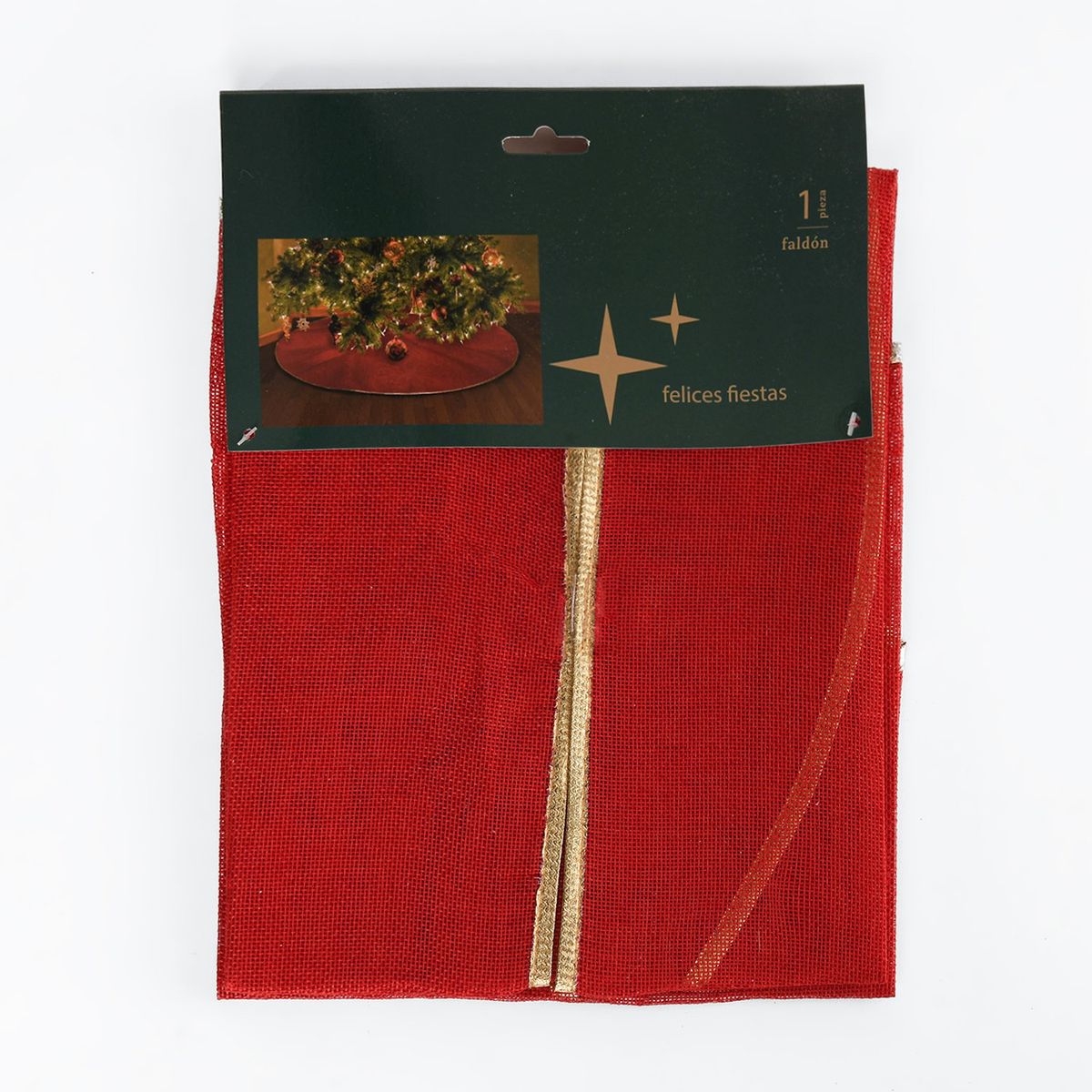 MICA - Pie de Árbol de Navidad Rojo 106 cm