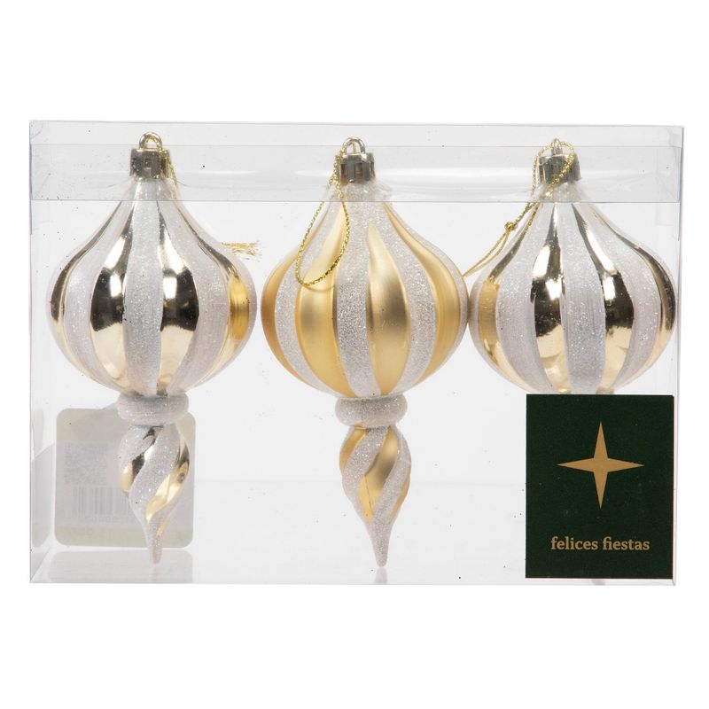 MICA - Adornos colgantes para arbol de navidad set X3 13 cm Mica
