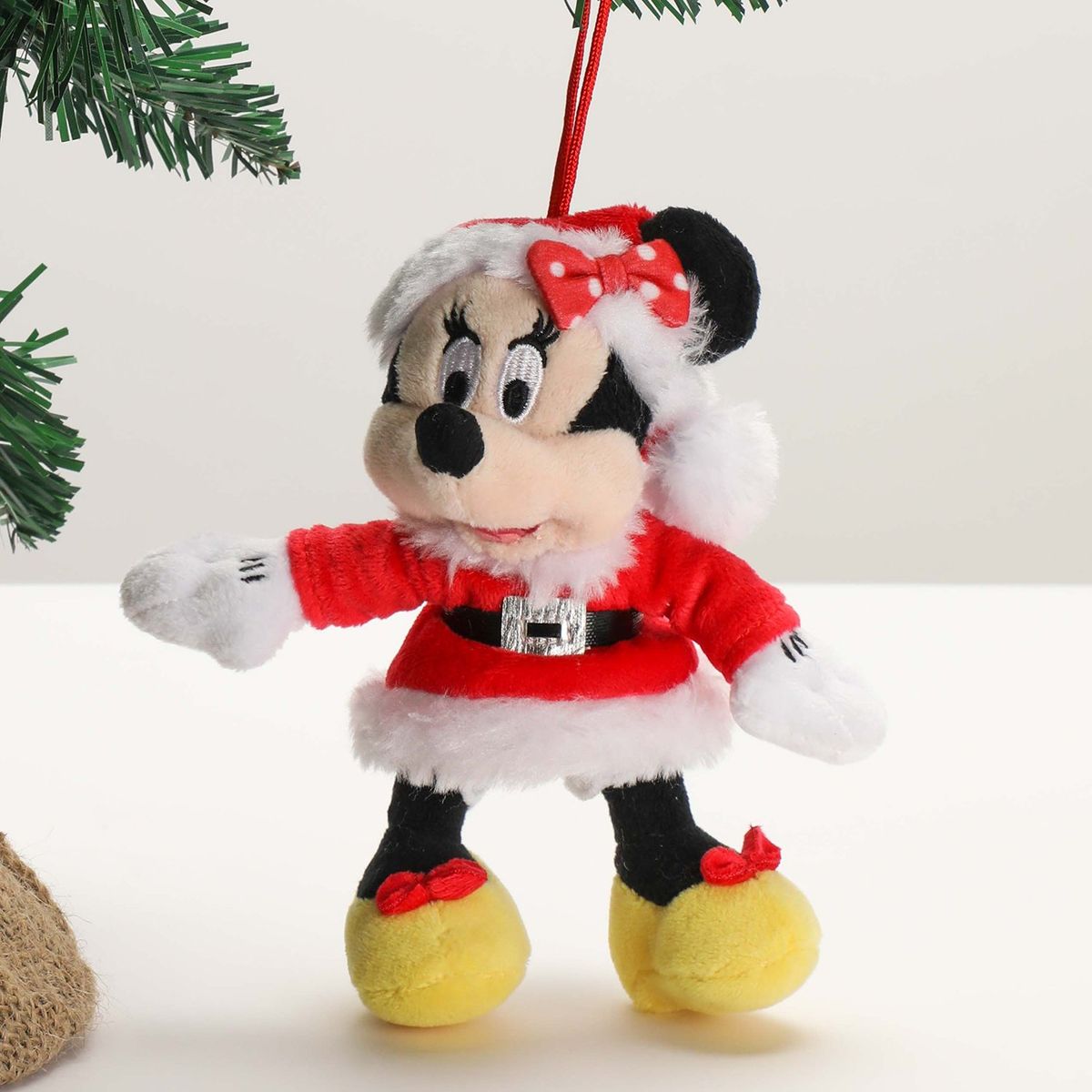 DISNEY - Peluche colgante para árbol de navidad Minnie Mouse Navideño 10 cm Disney