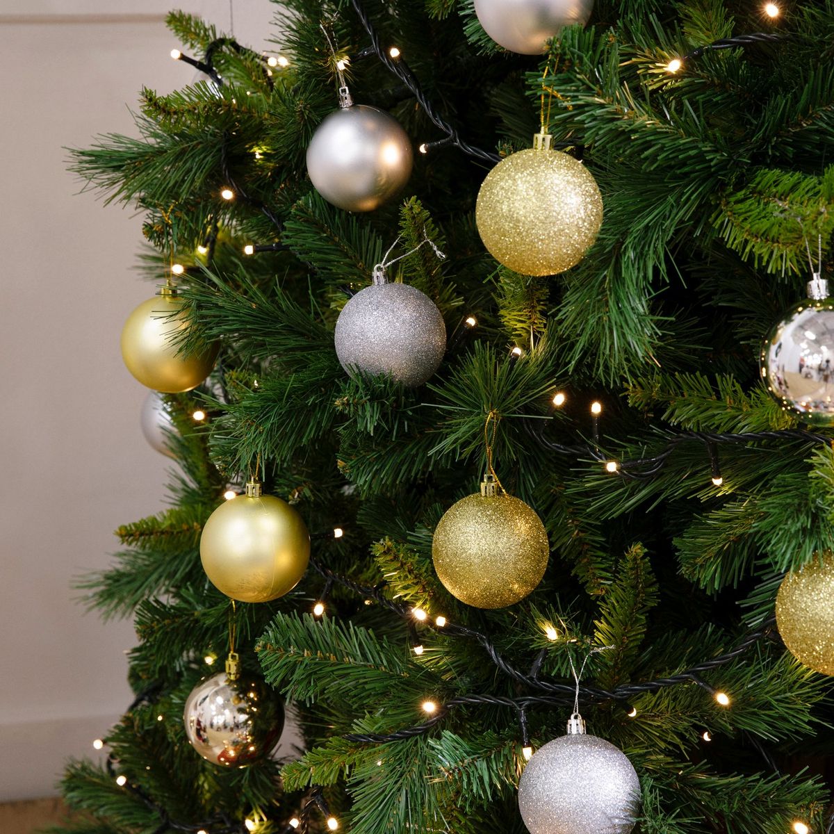 MICA - Bola de Navidad Dorada: Set x10 7cm