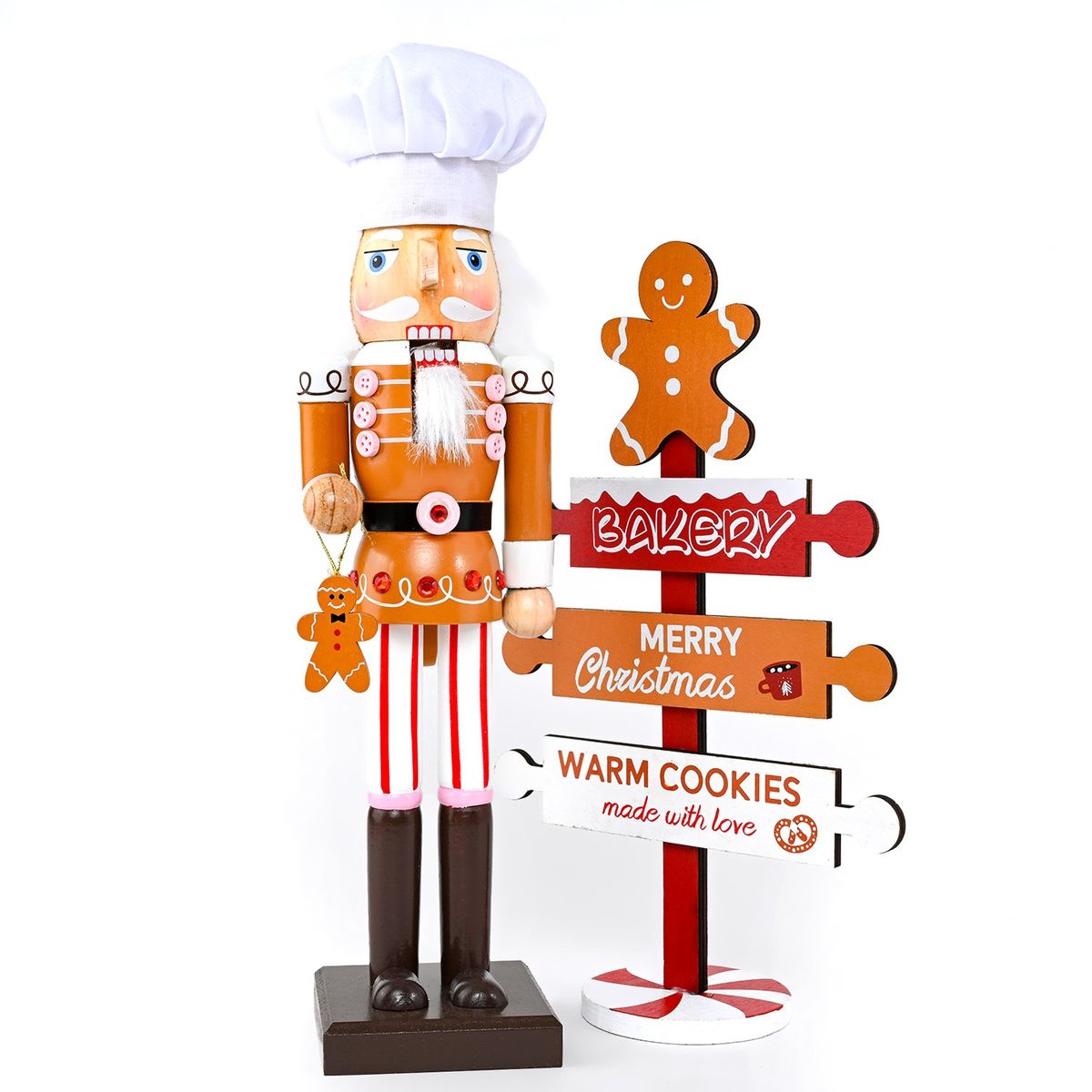 MICA - Adorno navideño letrero galleta de gengibre 21 cm Mica