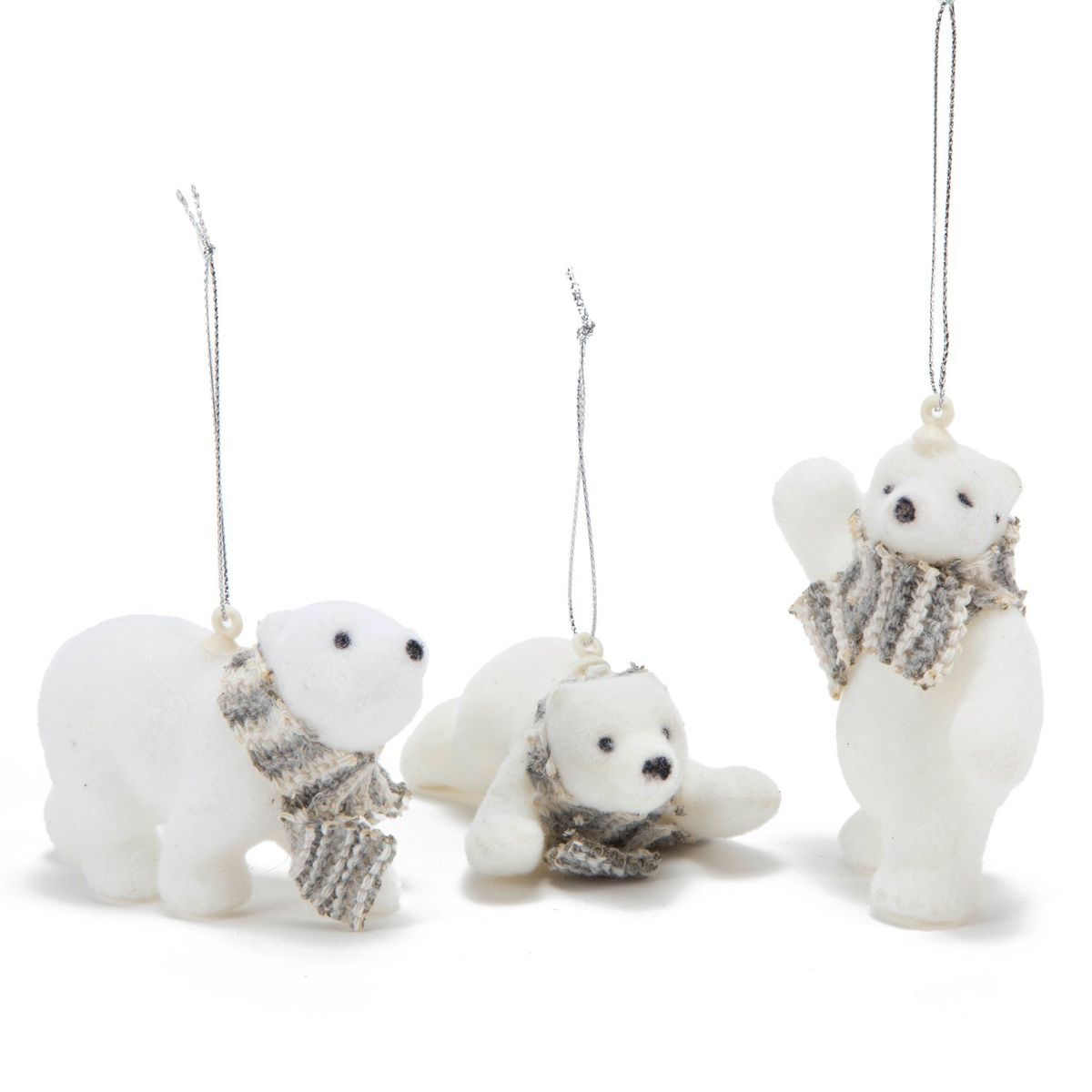 MICA - Adorno de Árbol: Set x3 Oso Blanco 10 cm