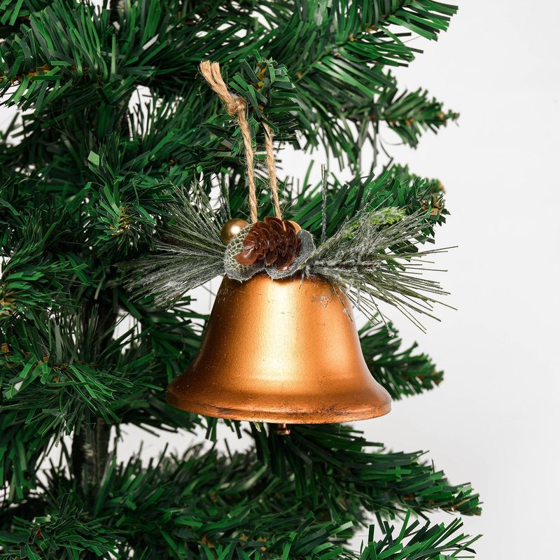 MICA - Adorno Campana de Navidad Dorado 8 cm