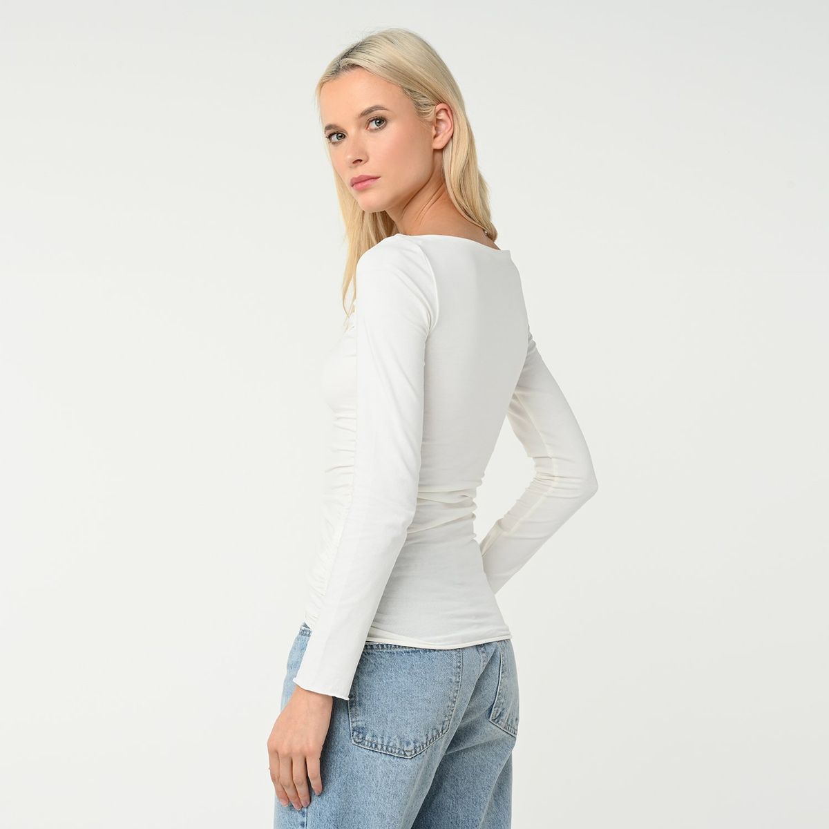 BASEMENT - Blusa Mujer Manga larga de Algodón Basement