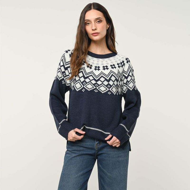 UNIVERSITY CLUB - Saco Navideño Mujer con Estampado University Club