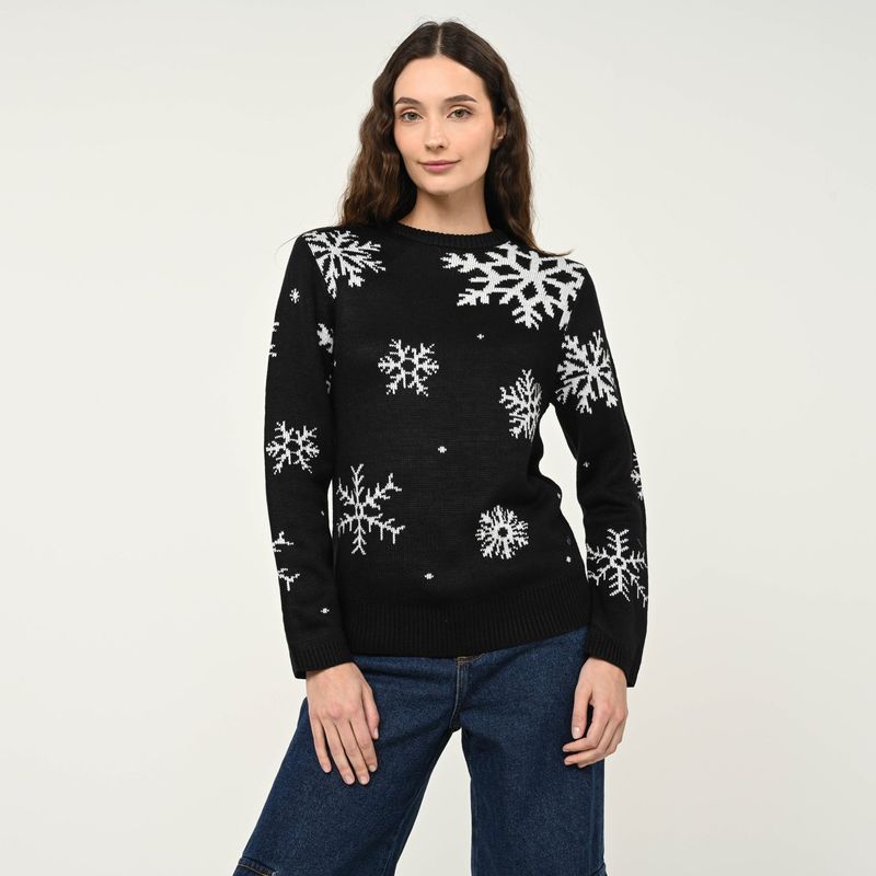 DENIMLAB - Saco Navideño Mujer con Estampado Denimlab