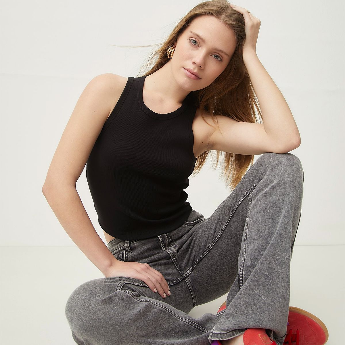 SYBILLA - Top esqueleto Mujer Sin mangas de Algodón Sybilla Slim fit