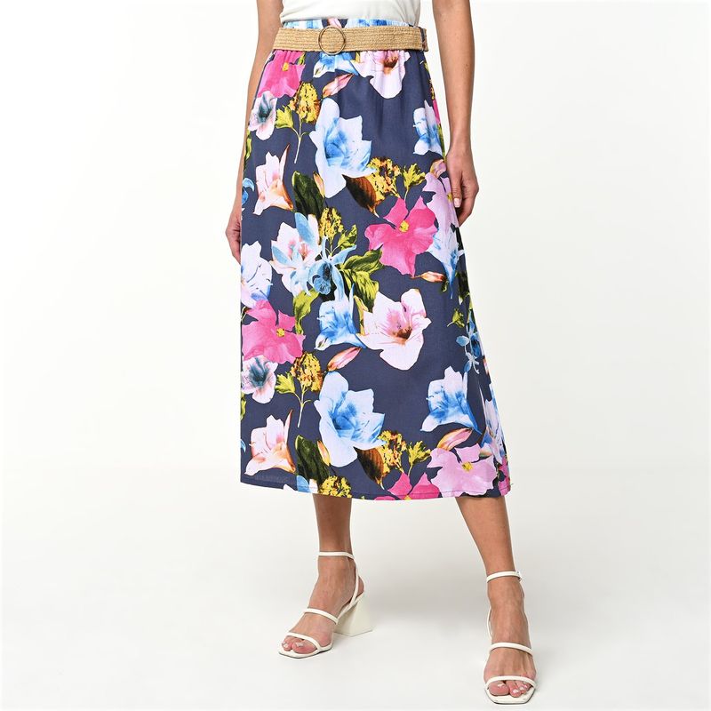 SOUTHLAND - Falda Midi Mujer Estampado Southland