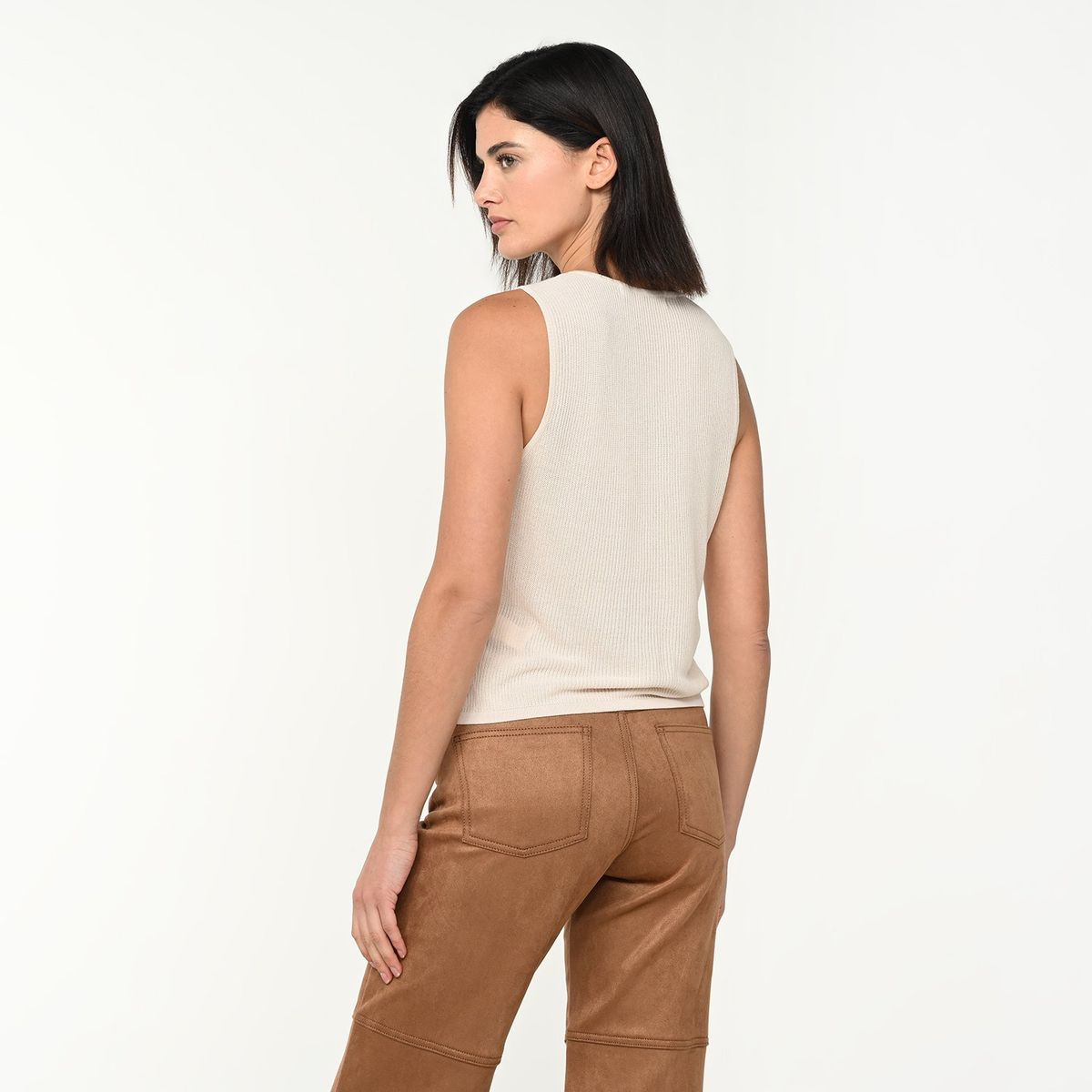 BASEMENT - Blusa Mujer con Tejido Sin mangas Basement