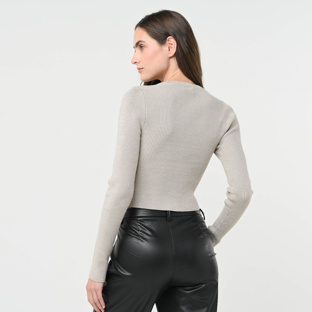 SYBILLA - Saco Mujer Crop Sybilla