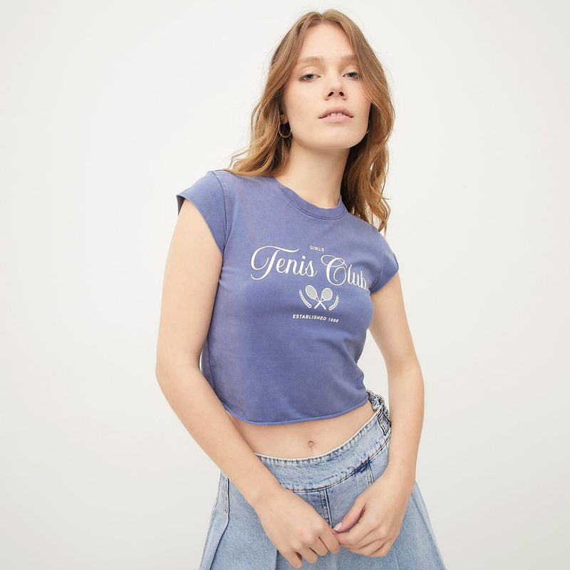 SYBILLA - Camiseta Mujer con Estampado Manga corta de Algodón Sybilla