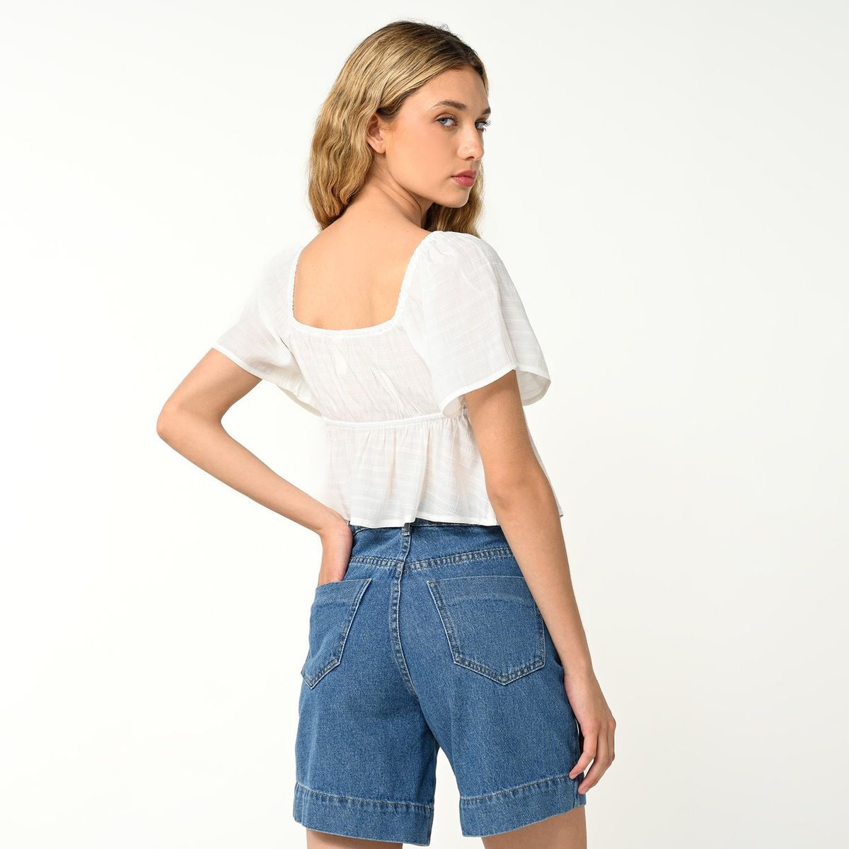 DOO AUSTRALIA - Blusa Mujer Manga corta globo Doo Australia