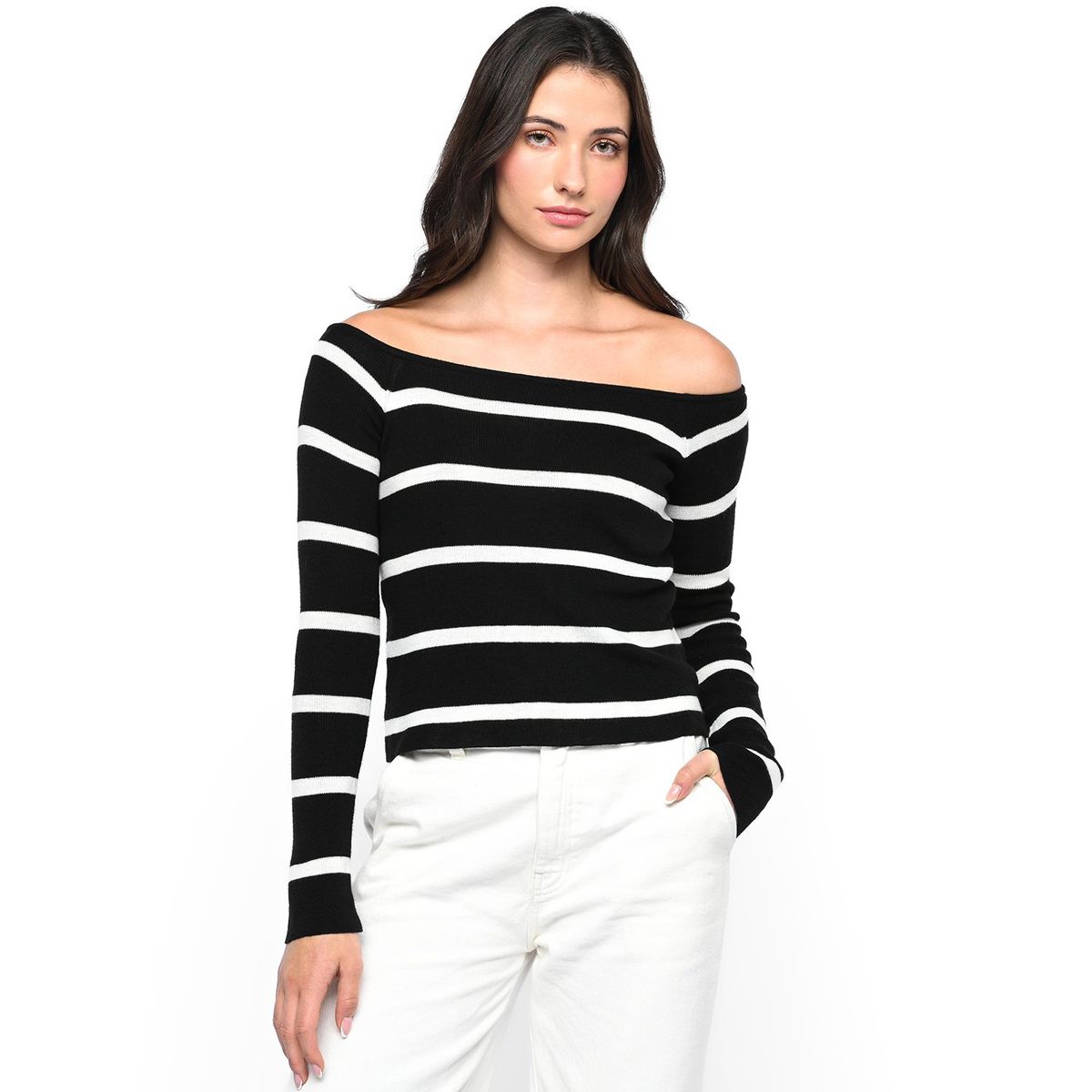 SYBILLA - Saco Mujer de Rayas Ajustado Sybilla