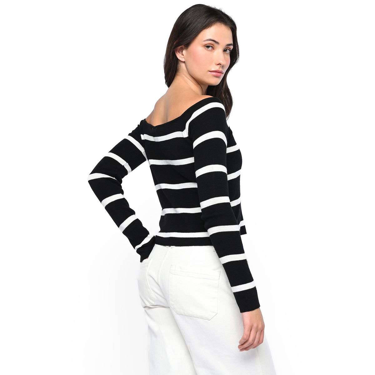 SYBILLA - Saco Mujer de Rayas Ajustado Sybilla