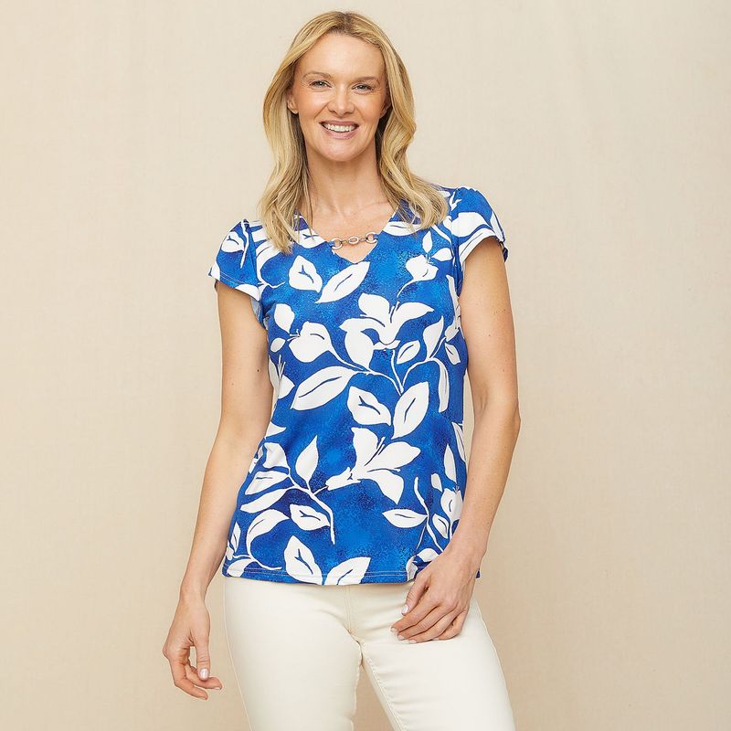 SOUTHLAND - Blusa Mujer con Estampado Manga corta de Poliéster reciclado Southland
