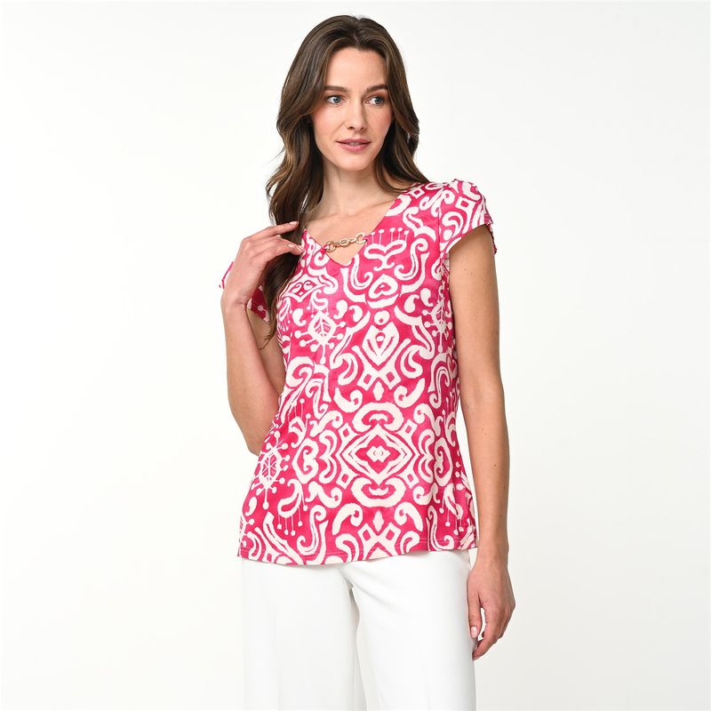 SOUTHLAND - Blusa Mujer con Estampado Manga corta de Poliéster reciclado Southland
