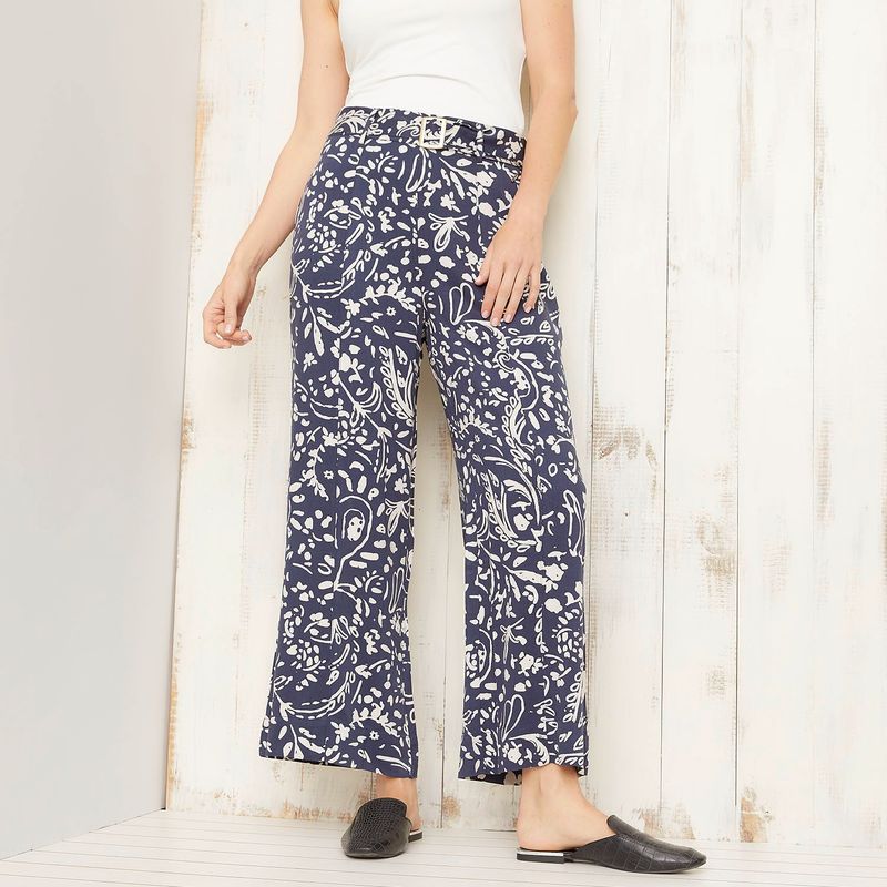 SOUTHLAND - Pantalón Culotte Mujer Tiro alto Animal print Southland