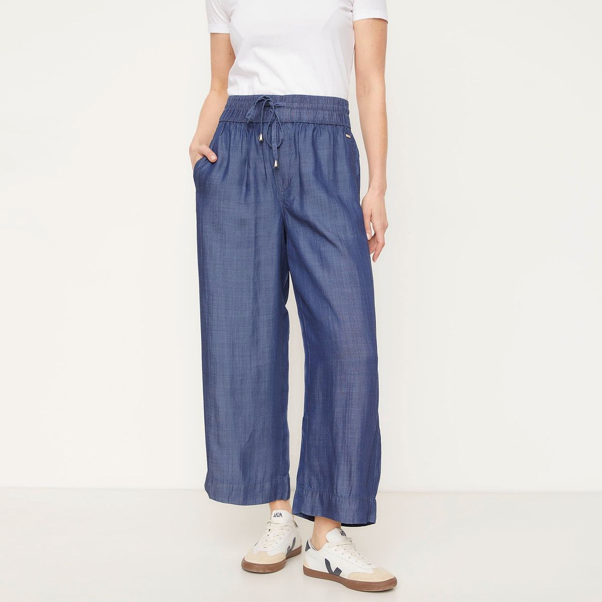 NEWPORT - Pantalón Culotte Mujer Tiro alto Newport