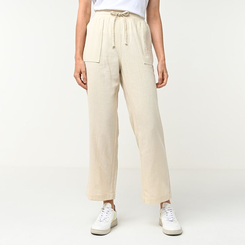 NEWPORT - Pantalón Recto Mujer Tiro alto Newport