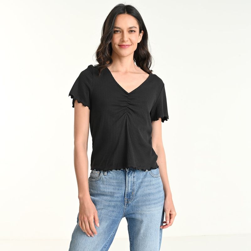 UNIVERSITY CLUB - Blusa Mujer Manga corta de Algodón University Club