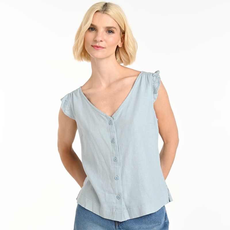 UNIVERSITY CLUB - Blusa Mujer Sin mangas Lino University Club