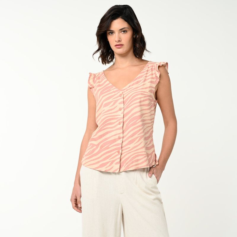 UNIVERSITY CLUB - Blusa Mujer Sin mangas Lino University Club