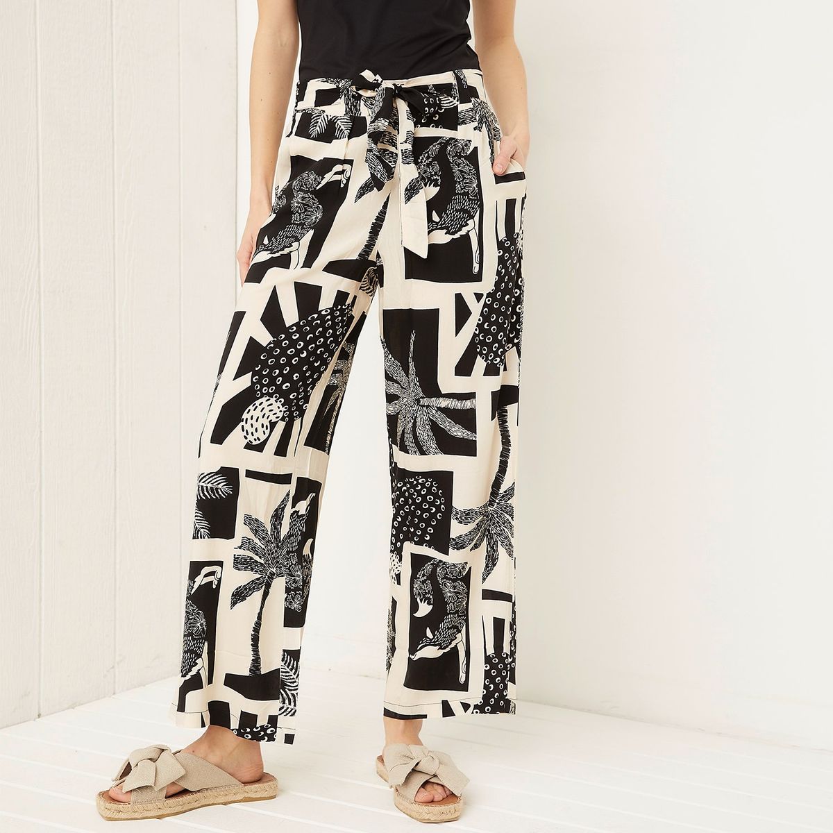 UNIVERSITY CLUB - Pantalón Palazzo Mujer Tiro alto University Club