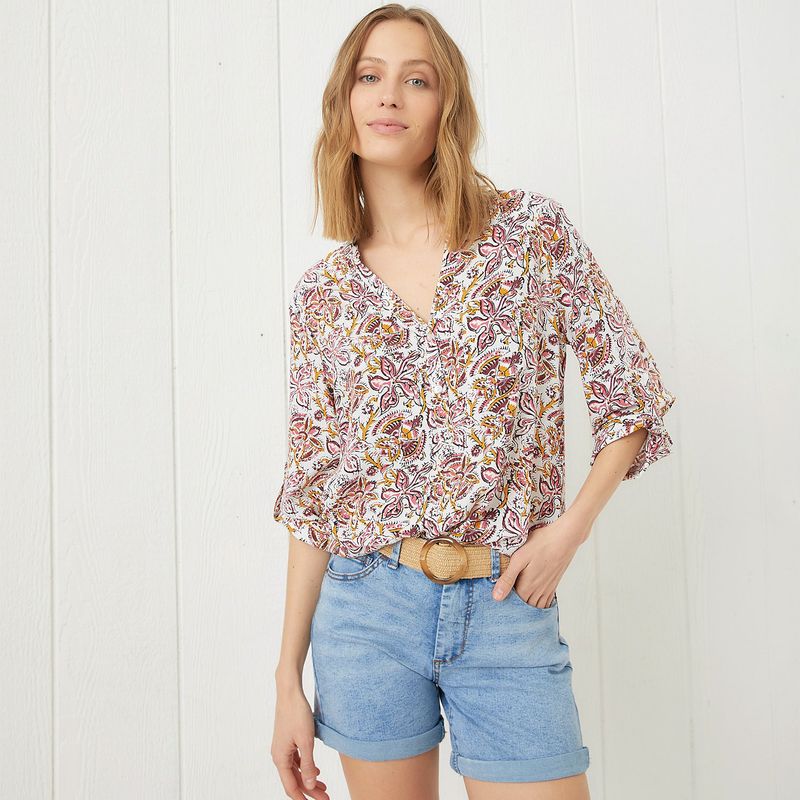 UNIVERSITY CLUB - Blusa Mujer con Estampado Manga larga University Club