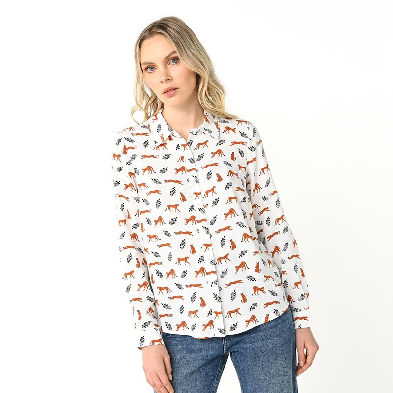 UNIVERSITY CLUB - Blusa Mujer con Estampado Manga larga University Club